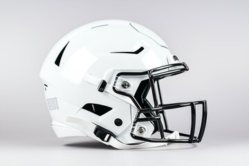 Fototapeta premium American football helmet. Backdrop with selective focus and copy space for text