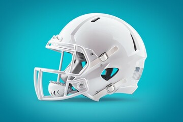 Fototapeta premium American football helmet. Backdrop with selective focus and copy space for text