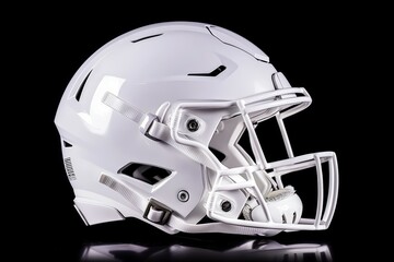 Fototapeta premium American football helmet. Backdrop with selective focus and copy space for text