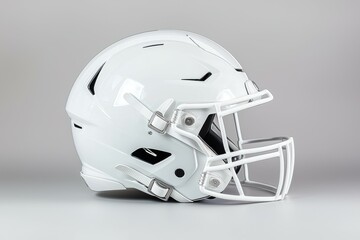 Fototapeta premium American football helmet. Backdrop with selective focus and copy space for text