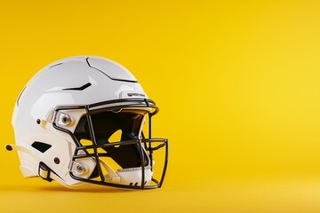 Fototapeta premium American football helmet. Backdrop with selective focus and copy space for text