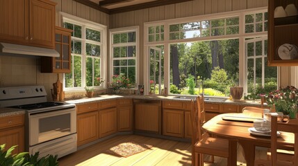 Bright and Cozy Kitchen with Natural Light