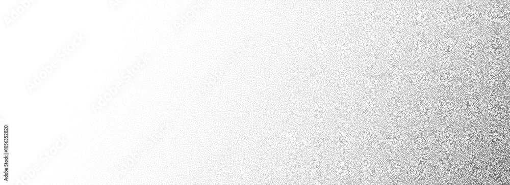Poster stippled vanishing gradient texture. fading corner grain dotted background. grunge sprayed noise sur