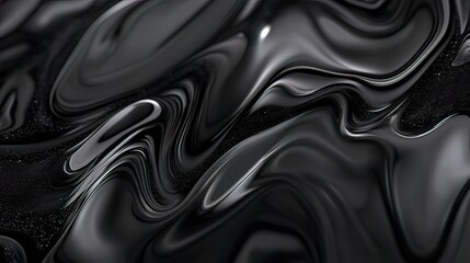 Obraz premium Abstract Black Liquid Swirls