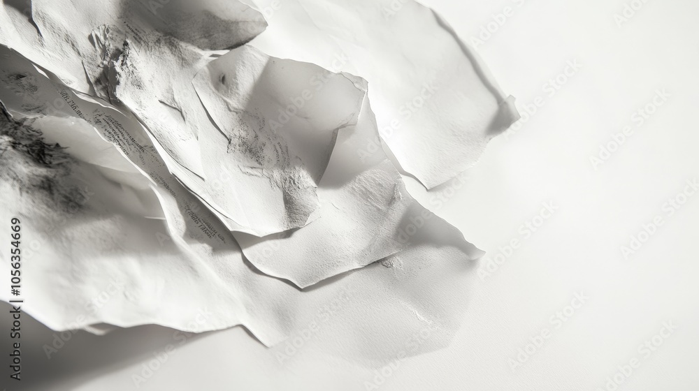 Poster artistic white backdrop displaying a close-up of a book page, highlighting the content and detail of