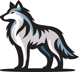 Wolf simple isolated logo design art