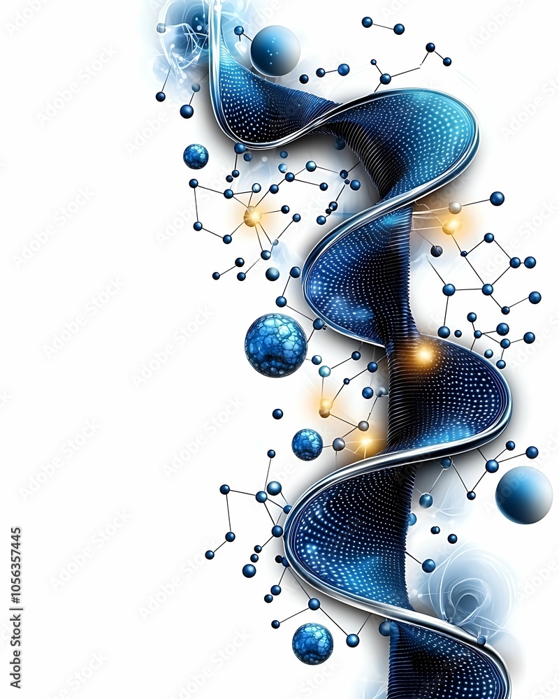 Poster exploring the intricate dance of molecules a visual representation of dna and molecular structures i