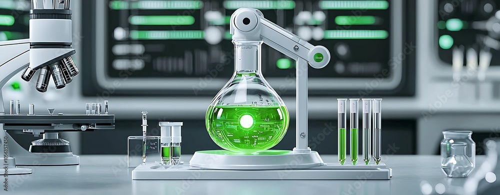 Poster exploring the fascinating world of science through innovative laboratory experiments and green chemi