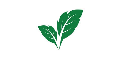 creative green leaf logo, with a modern concept