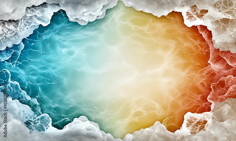 Aufkleber vibrant abstract background with colorful swirls of blue orange and yellow creating a dynamic artist