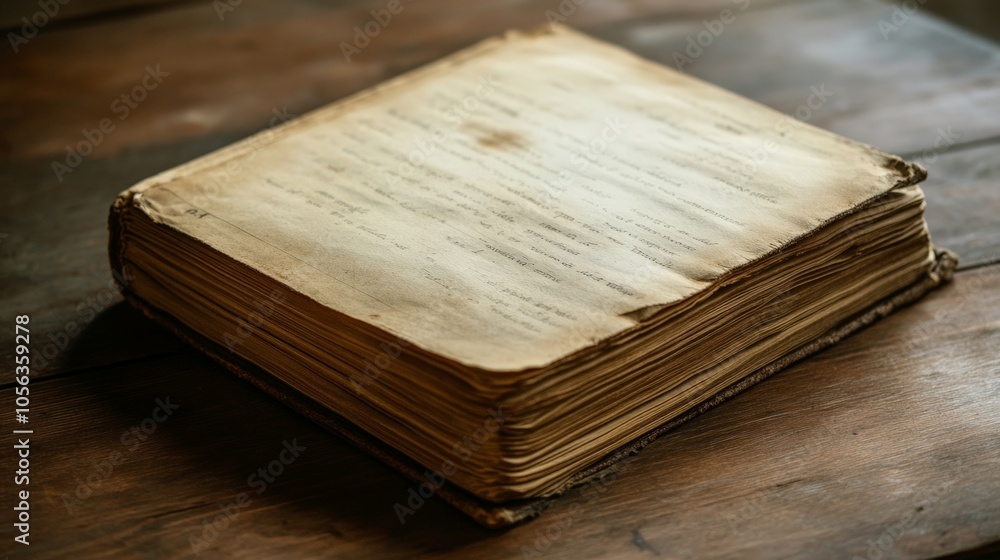 Aufkleber artistic white canvas showcasing a diary page with text, emphasizing the clarity and neat organizati