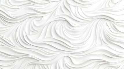 Abstract white wave pattern background.