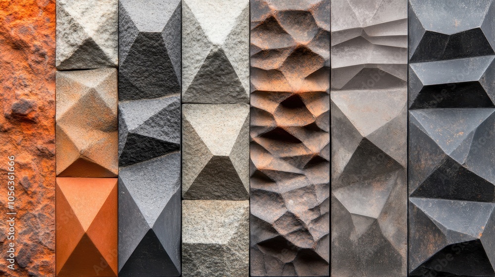 Poster textured wall panels with unique patterns and colors