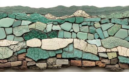 Unique Mosaic Art with Turquoise and Earthy Tones