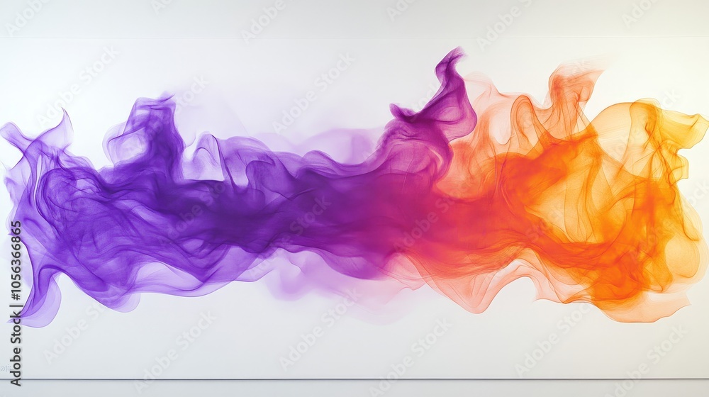 Aufkleber clean white backdrop featuring dynamic purple and orange flames, creating a striking and vibrant vis
