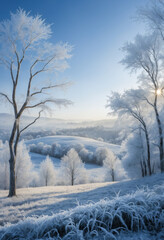 winter landscape with trees
