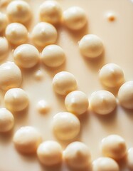 White chocolate chips in milk