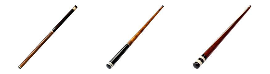 Elegant Wooden Stick Collection with Transparent Background