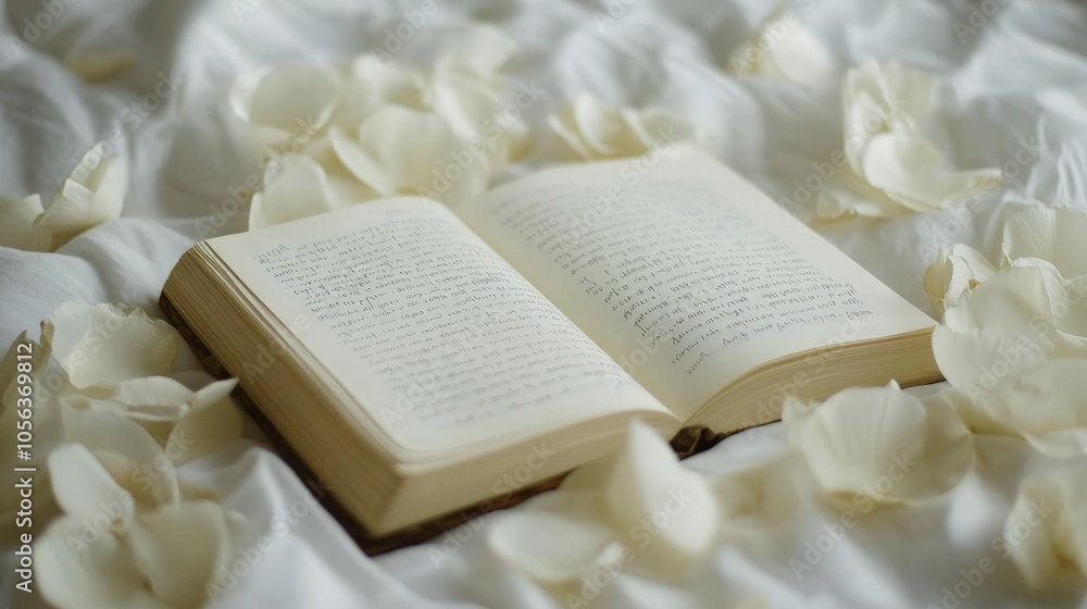 Poster clean white canvas displaying a diary page with text, capturing the elegance and organization of the