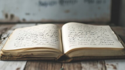 Obraz premium Clean white canvas displaying a diary page with text, emphasizing the clarity and organization of the written notes