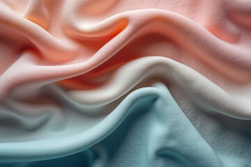Smooth Linen Fabric Waving in Soft Pastel Colors – Serene and Elegant Background