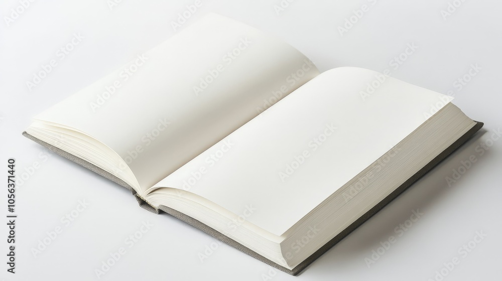 Poster clean white canvas featuring a diary page, showcasing its neat layout and classic book design detail