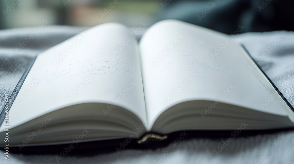Poster clean white canvas featuring a diary page with visible text, capturing the essence of personal notes