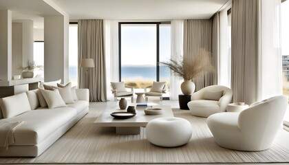 Cozy reading nook with an elegant wingback chair and fluffy pillows in a luxurious setting