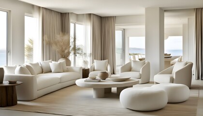 Cozy reading nook with an elegant wingback chair and fluffy pillows in a luxurious setting