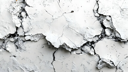 Fototapeta premium Cracked White Paint Texture - Abstract Background
