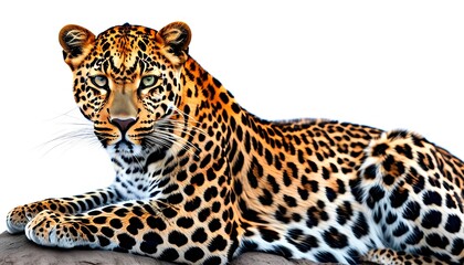 Obraz premium leopard on white background