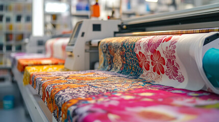 Obraz premium Printing machine print the fabric.ai generative