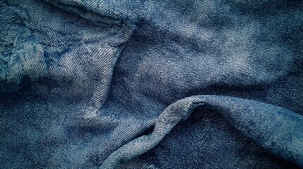 Naklejka premium Faded Denim Fabric with Soft Worn Texture