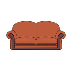 Cartoon Big Sofa Vector