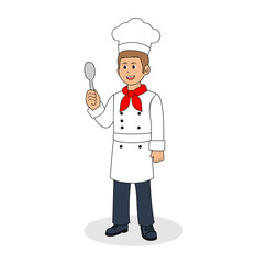Cartoon Chef Man Vector