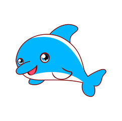 Cartoon Dolphin Vector