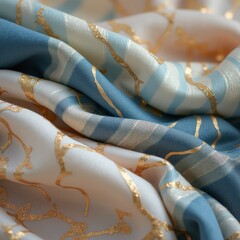 Smooth Linen Fabric Waving in Soft Pastel Colors – Serene and Elegant Background