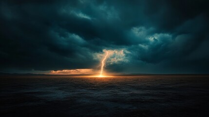 Dark clouds gathering over a windswept plain, generative ai