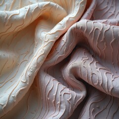 Smooth Linen Fabric Waving in Soft Pastel Colors – Serene and Elegant Background