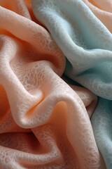 Smooth Linen Fabric Waving in Soft Pastel Colors – Serene and Elegant Background