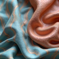 Smooth Linen Fabric Waving in Soft Pastel Colors – Serene and Elegant Background