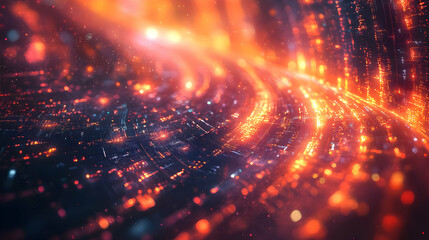 Obraz premium Abstract Background with Orange and Red Lights