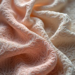 Smooth Linen Fabric Waving in Soft Pastel Colors – Serene and Elegant Background