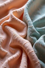 Smooth Linen Fabric Waving in Soft Pastel Colors – Serene and Elegant Background