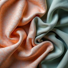 Smooth Linen Fabric Waving in Soft Pastel Colors – Serene and Elegant Background