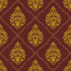 Vector damask seamless pattern element Classical luxury old fashioned damask seamless texture for wallpapers