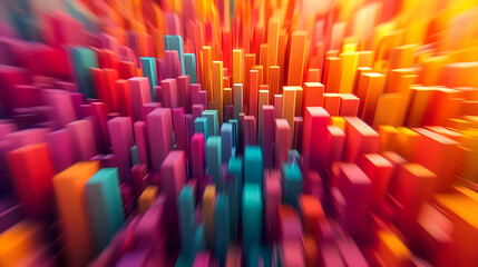 Obraz premium Abstract 3D Background: Colorful Geometric Shapes