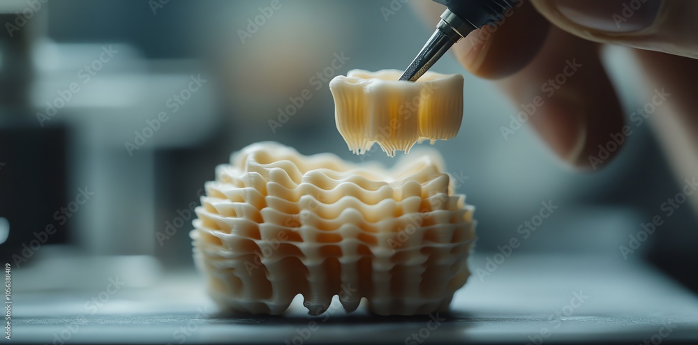 Aufkleber A 3D printed object being created with a 3D printing pen.