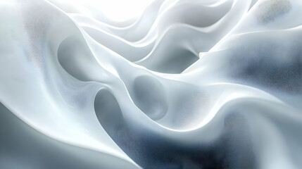 Obraz premium Abstract White 3D Wave Background