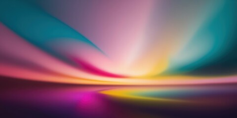 Obraz premium Vibrant abstract background, blurred gradient colors, teal and pink sunset sky, fluid motion, soft color transitions, dreamy atmosphere, ethereal landscape, digital art, smooth textures, pastel hues, 